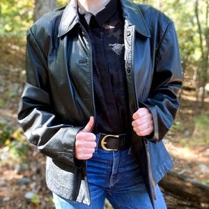 Preston & York Black Leather Jacket